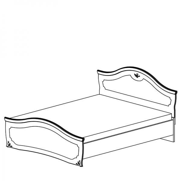 Кровать Мебель-Неман «Орхидея» (Белый полуглянец) 160x200